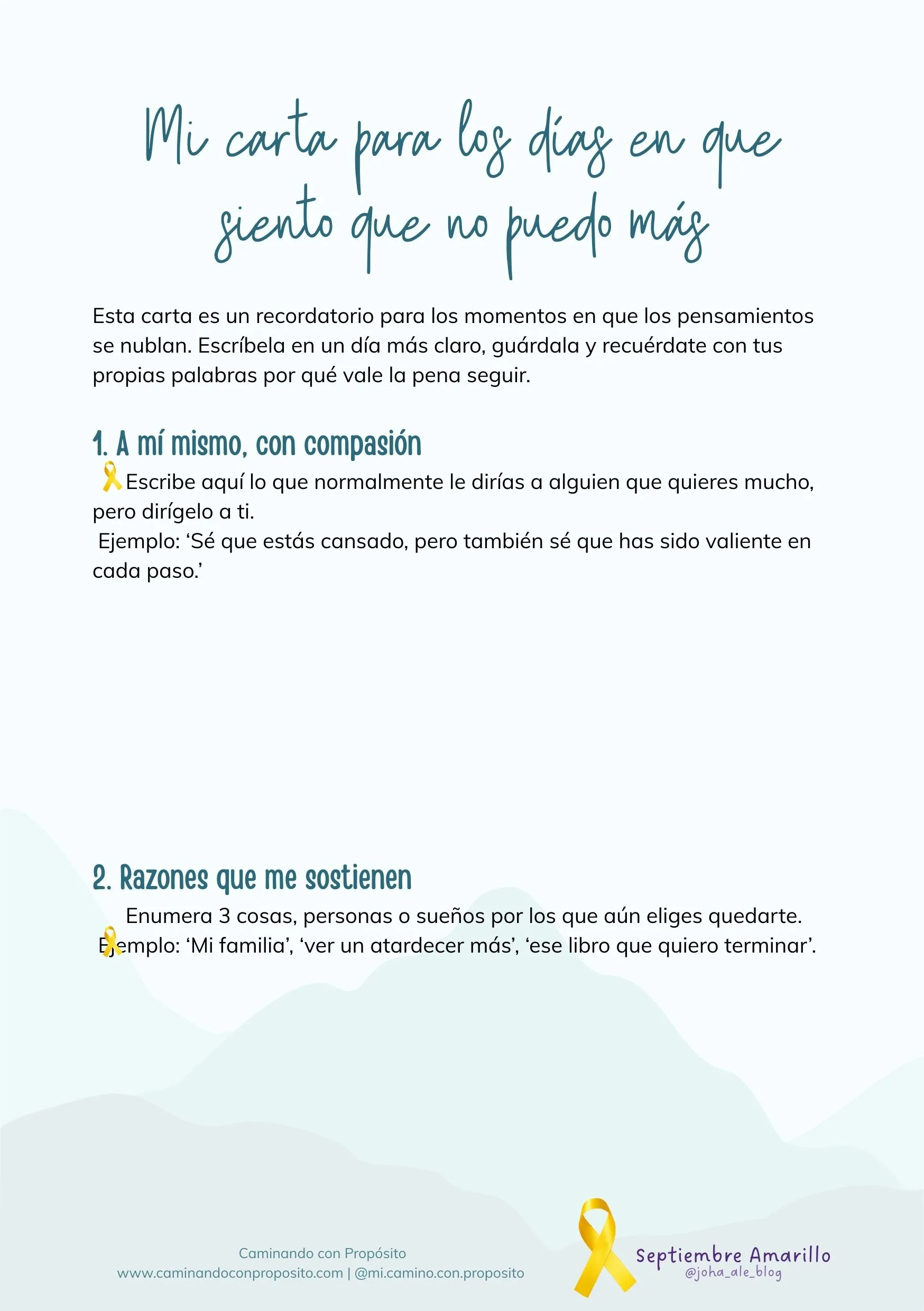 Carta a mí misma en los días grises
